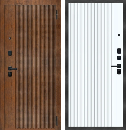 Входные двери M36 ФЛ-14 Дуб антик - ФЛ-14 Белый матовый