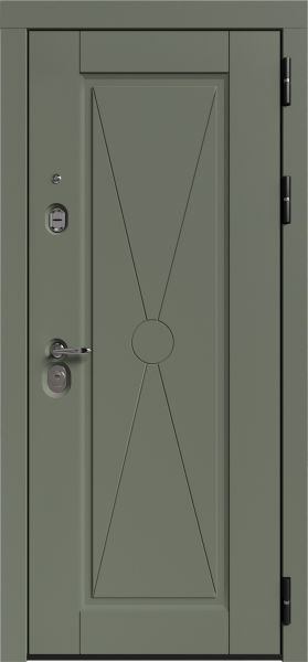 Входные двери Мирель 3К90 ЮР-30 RAL 6007 - ЮР-30 RAL 9003