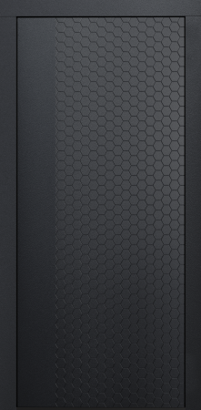 Входные двери Сталлер Comfort 3K ЮП-24 Графит - ЮП-15 (декоративная зеркальная вставка) ZB Белый