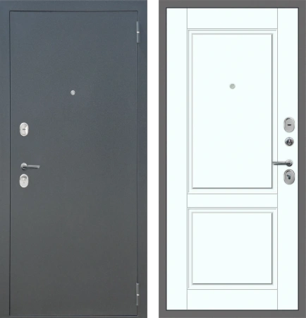 Входные двери M3 ФЛ Букле графит - ФЛ-30 Velluto Bianco AG 700