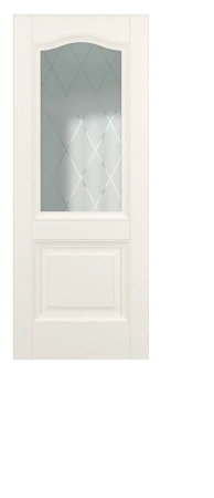 Межкомнатные двери Венеция ДО Baguette B2.1 Сатинато с рисунком ромб