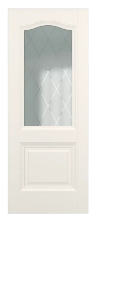 Межкомнатные двери Венеция ДО Baguette B2.1 Сатинато с рисунком ромб