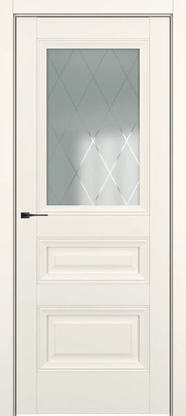 Межкомнатные двери Ампир ДО Baguette B3 Сатинато с рисунком ромб