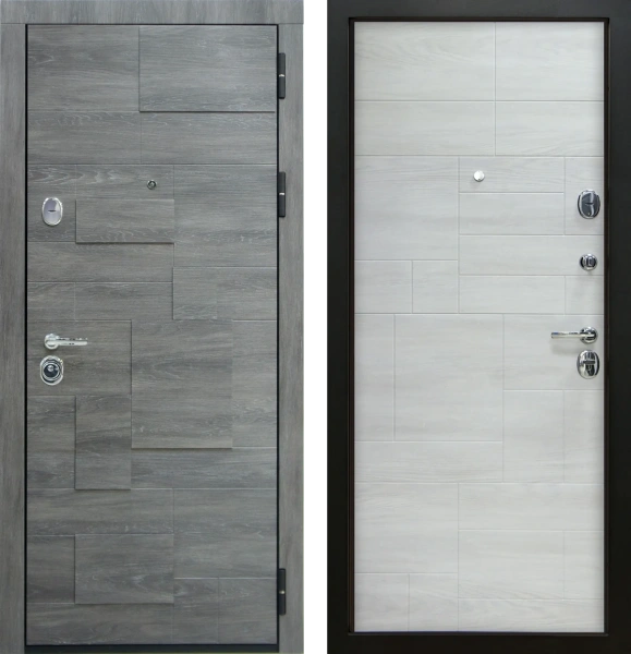 Входные двери Бруно ЮР11 Дуб шале графит - ЮР12 Дуб шале снежный