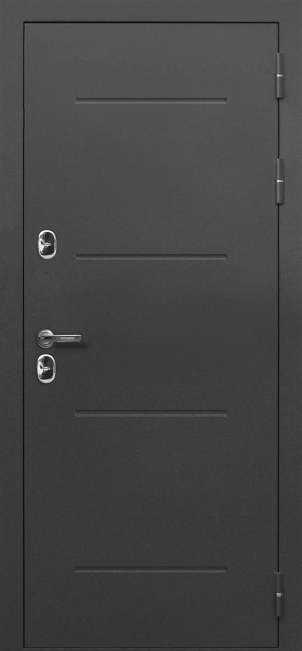 Входные двери ISOTERMA Серебро Царга Антик серебро Лиственница беж.