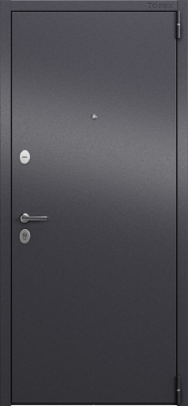 Входные двери ALFA LT MP Без фрезеровки Темно-серый букле графит - СК-67 Бетон известковый