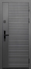 Входные двери Тайга 10 см (Электр. замок) Сатин графит - с фрезеровкой Эмалит белый