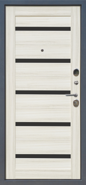 Входные двери M4 ФЛ Букле графит - СБ-1 Сандал белый