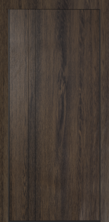 Входные двери Сталлер Comfort 3K ЮП-25 Дуб темный - ЮП-15 (декоративная зеркальная вставка) Бьянко