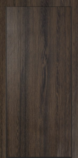 Входные двери Сталлер Comfort 3K ЮП-25 Дуб темный - ЮП-15 (декоративная зеркальная вставка) Бьянко