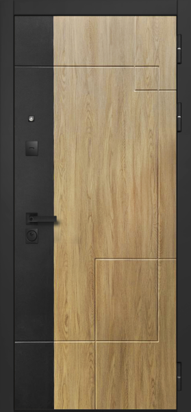 Входные двери 9 см Smart 3 Дуб мадейра янтарь Эмалит серый