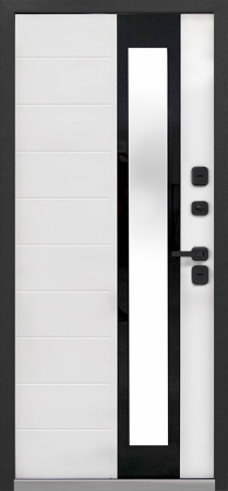 Входные двери Luxor Termo 5 Эмаль зеленая Эмалит белый