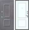 Входные двери M50 штамп 2 квадрата Букле графит - ФЛ-30 Velluto Bianco AG 700