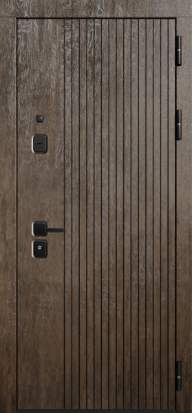 Входные двери Акцент 3К90 TOR ЮР-38 ХардВуд лунный (MPD101) - ЮР-42 декоративная зеркальная вставка Латте (ZB855-2)