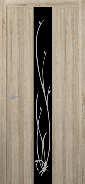 Межкомнатные двери ST13 ДО черный с рисунком