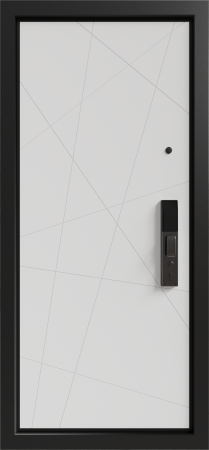 Входные двери Тринити ЮР-37 RAL 7011 - H-67 ZB Белый