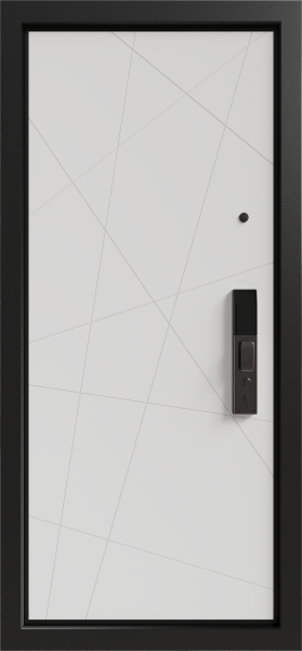 Входные двери Тринити ЮР-37 RAL 7011 - H-67 ZB Белый