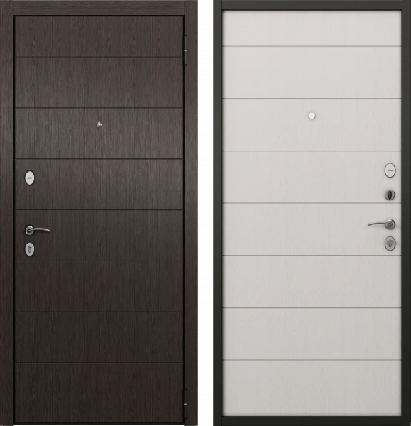 H2 HOME ECO PP Черный муар металлик Е-135 Венге/Е-135 Белый ларче