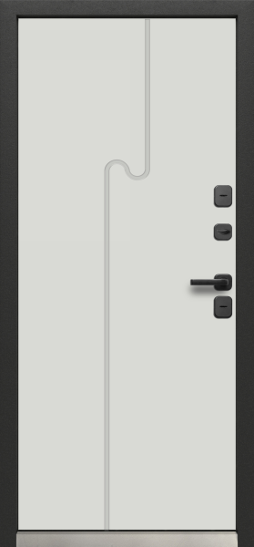 Входные двери Luxor Termo 10 Черная шагрень Эмалит белый