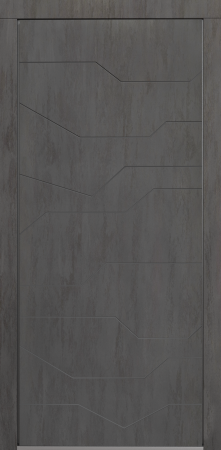 Входные двери Сталлер Comfort 3K ЮП-23 бетон графит - ЮП-15 (декоративная зеркальная вставка) ZB Белый