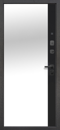 Входные двери Гарда 9 см Черное Зеркало Сатин черный Сатин черный