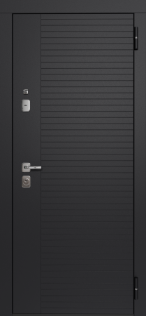 Входные двери TR 13 ЮП-17 ZB 999-2 Черный кварц - ЮП-15 (декоративная зеркальная вставка) ZB Белый