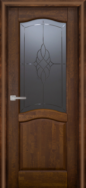 Межкомнатные двери Лео м. ДО графит с фрезеровкой