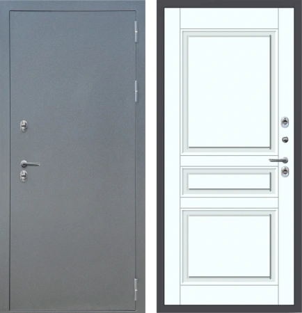 Входные двери M20 ТЕРМО ФЛ Букле графит - ФЛТ-2 Velluto Bianco AG 700