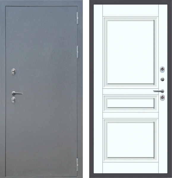 Входные двери M20 ТЕРМО ФЛ Букле графит - ФЛТ-2 Velluto Bianco AG 700