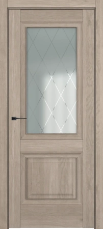Межкомнатные двери Венеция ДО Baguette B1 Сатинато с рисунком ромб