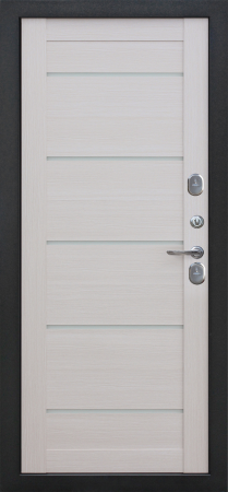 Входные двери ISOTERMA Серебро Царга Антик серебро Лиственница беж.