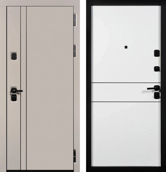 Входные двери Молден 3К90 горизонталь 2 ЮП-32 Латте (ZB855-2) - ЮП-34 ZB Белый