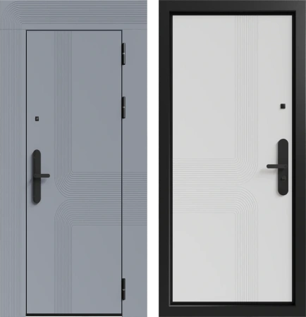 Входные двери Бионика ЮР-40 RAL 7024 - ЮР-40 RAL 9003