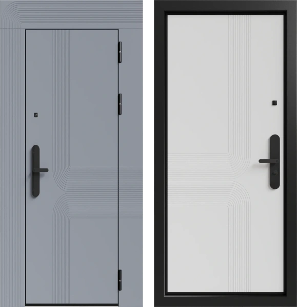 Входные двери Бионика ЮР-40 RAL 7024 - ЮР-40 RAL 9003