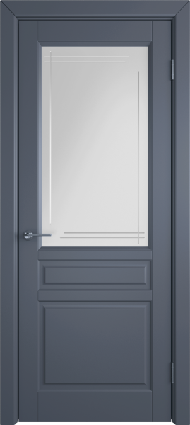 Межкомнатные двери К2 COLORIT ДО матовое с фрезеровкой полосы
