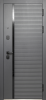 Входные двери Luxor Горизонталь Зеркало Сатин графит Эмалит белый