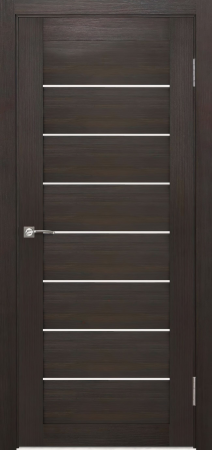 Межкомнатные двери 21S(р) Lacobel белый лак Орех шоколад