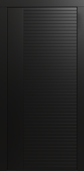 Входные двери Сталлер Comfort 3K ЮП-17 ZB 999-2 Черный кварц - ЮП-15 (декоративная зеркальная вставка) Бетон графит