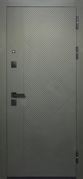 Входные двери 9 см Smart 1 Сатин зеленый Эмалит белый