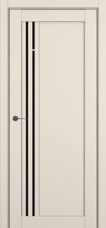 Межкомнатные двери S22 ДО Lacobel Black Classic Матовый крем