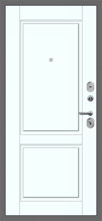 Входные двери M3 ФЛ Букле графит - ФЛ-30 Velluto Bianco AG 700