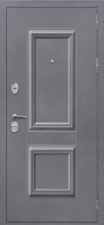 Входные двери M50 штамп 2 квадрата Букле графит - ФЛ-30 Velluto Bianco AG 700