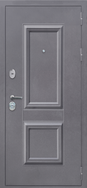 Входные двери M50 штамп 2 квадрата Букле графит - ФЛ-30 Velluto Bianco AG 700