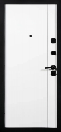 Входные двери Стелс 3К90 вертикаль 1 ЮП-35 Латте (ZB855-2) - ЮП-31 ZB Белый