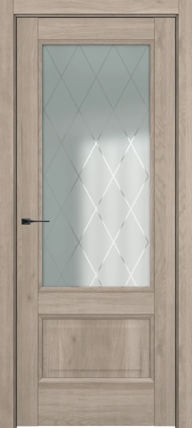 Межкомнатные двери Турин ДО Baguette B5 Сатинато с рисунком ромб