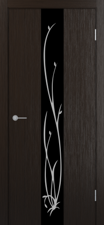 Межкомнатные двери ST13 ДО черный с рисунком