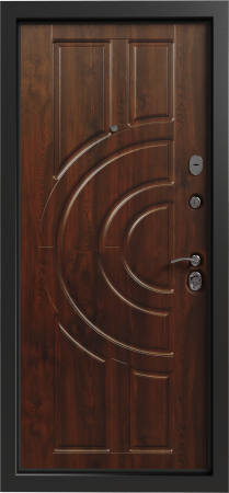 Входные двери Луна 3К90 ХФ-23 Дуб темный - П-8 Дуб золотой